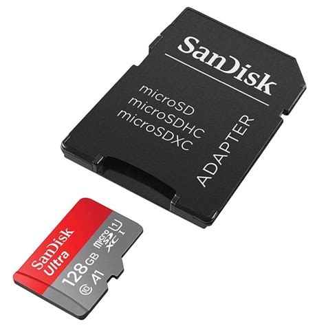 Sandisk Ultra Microsdxc Card 140mbs A1 Class 10 Uhs I With Adapter 128gb