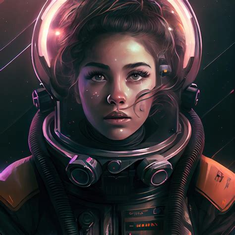 Retrato De Un Astronauta En Un Traje Espacial Astronauta De Alta