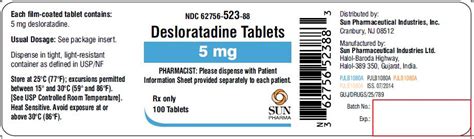 Desloratadine Sun Pharmaceutical Industries Inc Fda Package Insert