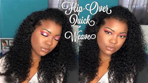 Ivys Flip Over Method Quick Weave On Short Natural Hair Youtube