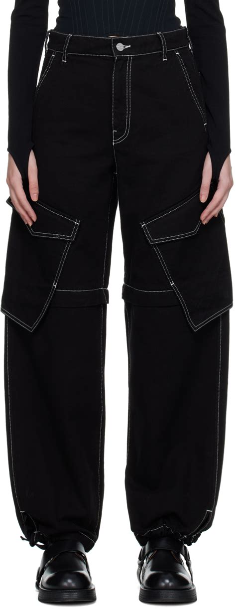 Dion Lee Black Parachute Jeans Ssense