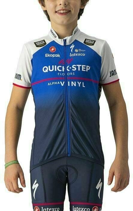 Castelli Quick Step Alpha Vinyl Kid Jersey Belgian Blue Y Muziker