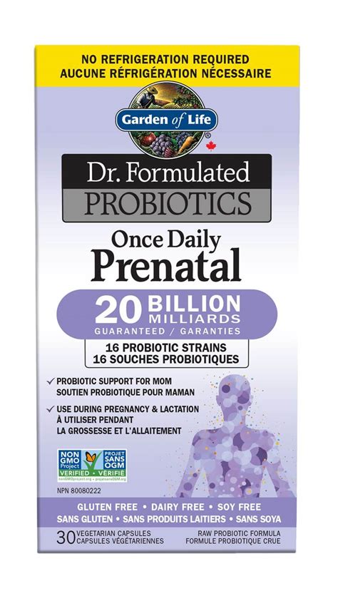 Garden Of Life Dr. Formulated Once Daily Prenatal Probiotics 30 Veg Ca ...