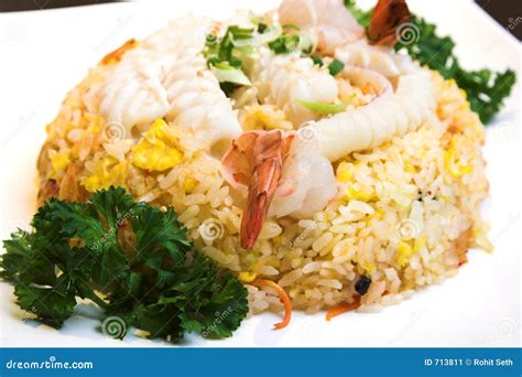 Seafood Fried Rice Stock Image Image Of Main Fried Rice