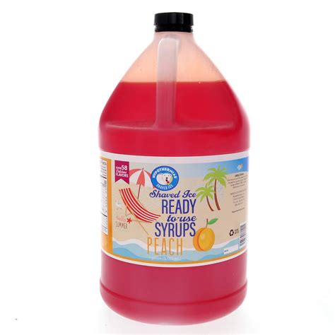 Hypothermias Peach Ready To Use Gallon 128 Fl Oz Hawaiian Snow Cone Flavors