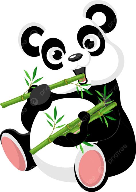 panda cute panda bamboo panda love png  vector  transparent