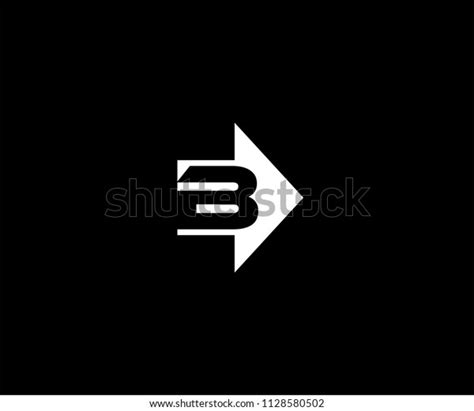 B Letter Arrow Logo Design Stock Vector Royalty Free 1128580502