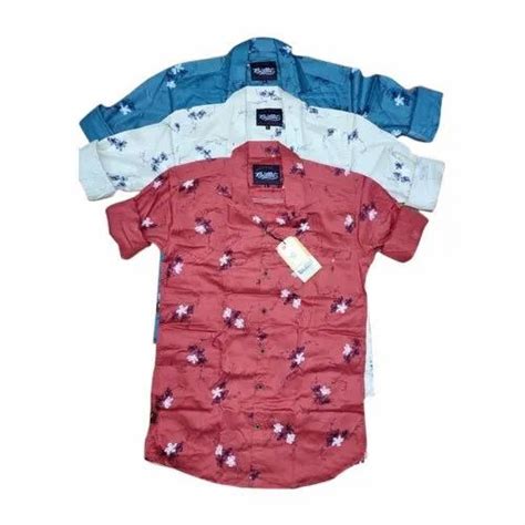 Casual Wear Printed Men Slim Fit Cotton Shirt Size M To Xxl At Rs 450