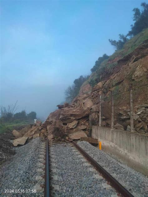 Linha do Douro cortada entre Régua e Pocinho devido a deslizamento de