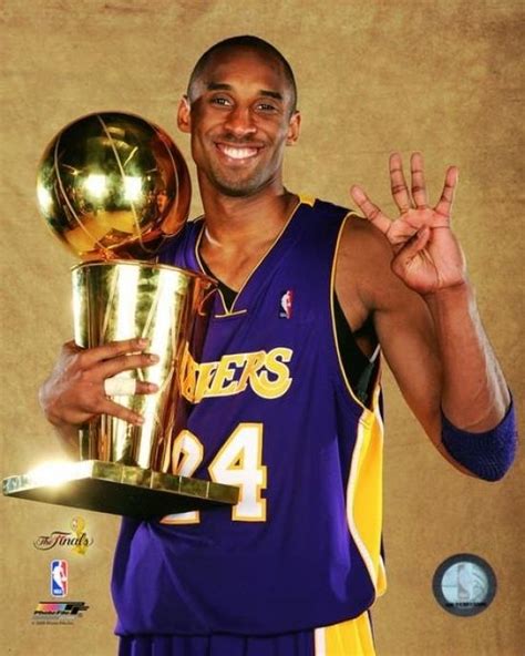 Kobe Bryant Game Five of the 2009 NBA Finals With Championship Trophy ...