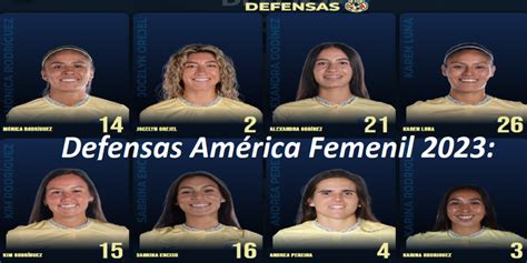 Defensas de las Águilas del América Femenil 2023