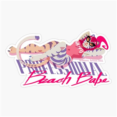 Onim Professional Beach Babe Sticker Phone Decal Water Bottle Stickers Car Decals Funny