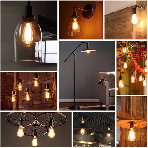 E Led Edison W Vintage Birnenform Retro Gl Hlampe Filament Gl Hbirne