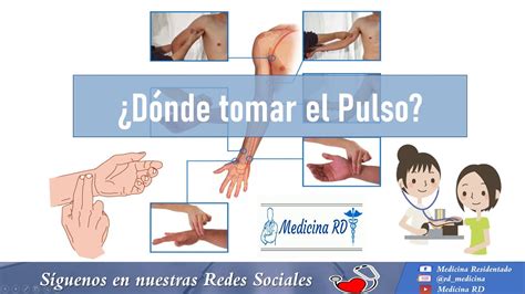 Dónde tomar el pulso arterial correctamente YouTube