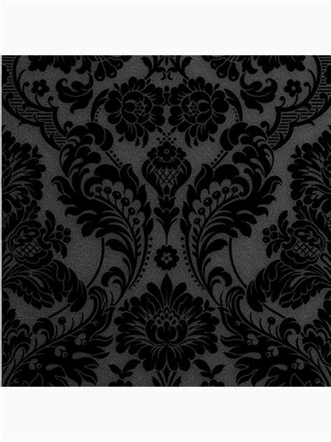 Gothic Damask Flock Noir Black Wallpaper 106585 by Graham and Brown ...