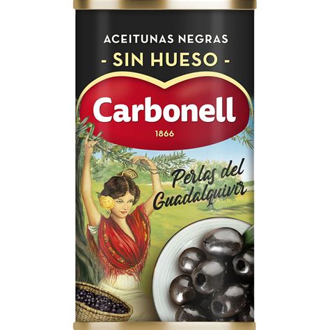 Aceitunas Negras Sin Hueso Lata G Neto Escurrido Carbonell Perlas