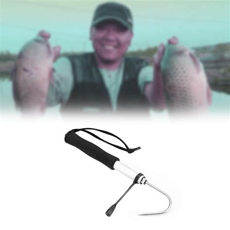 Ccdes Fishing Gaff Hook,Retractable Fishing Gaff Stainless Steel Sharp ...