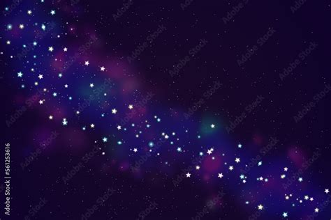 Cartoon Style Space Wallpaper with stars Stock Illustration | Adobe Stock