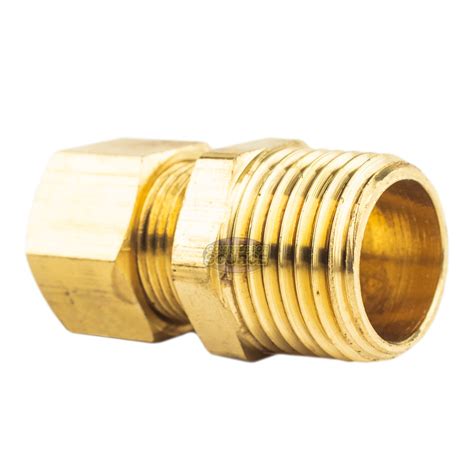 2 Pack 12 X 12 Male Npt Connector Brass Compression Fitting For 12 Od Tube Ebay