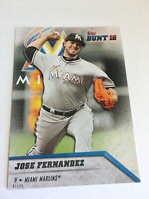 2016 Topps BUNT Jumbo 5x7 Jose Fernandez Marlins 165 D 02 49 Physical