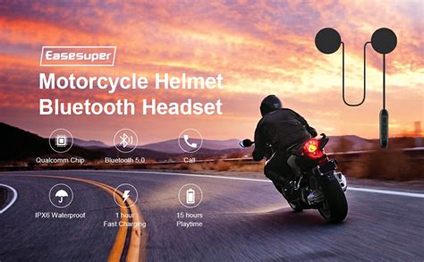 Easesuper Motorcycle Helmet Bluetooth Headset Bluetooth 5