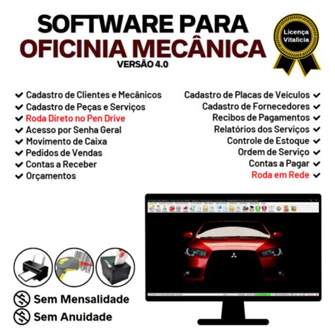 Software Ordem de Serviço para Oficina Mecânica Vendas Estoque e