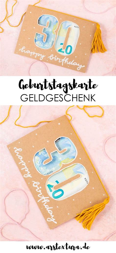 Geldgeschenk Als Geburtstagskarte Ars Textura Diy Blog