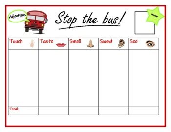 Stop the bus! - Adjective game by The Busy Bee Box | TPT