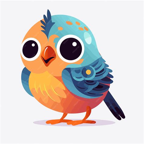 Premium Vector | Hand drawn cartoon bird isolated on white background
