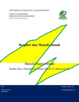 Elga Dwi Menulis Karya Ilmiah Pdf