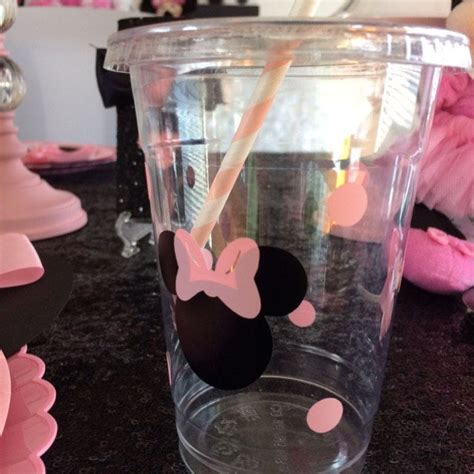 Minnie Mouse Party Cups Light Pink Minnie Mouse Baby Etsy In 2020