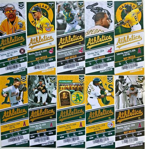 Oakland Athletics Season Ticket Stubs