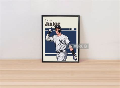 Aaron Judge Poster Cartoon Art Style of New York Yankees - Etsy