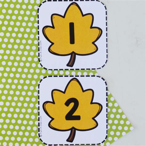 Leaf Calendar Numbers Free Printable Fun A Day