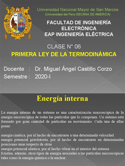 Primer Ley De La Termodinámica Pdf Termodinámica Entalpía