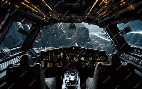 Premium AI Image | A cockpit of a plane with the number 2 on the front.