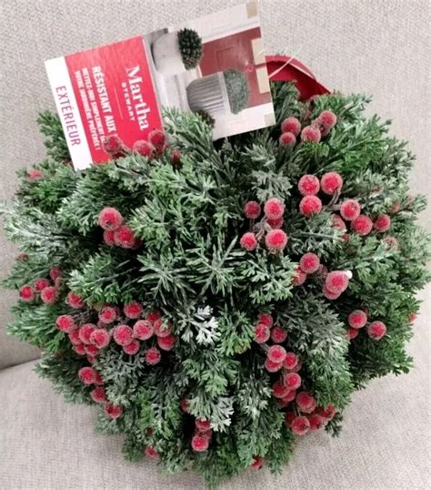 Martha Stewart PLANT BALL PIP BERRY FERN TOPIARY KISSING Winter