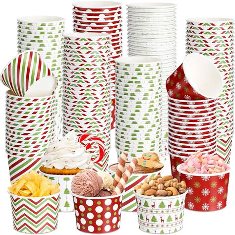 Amazon Sliner Christmas Disposable Dessert Bowls Oz Xmas Paper