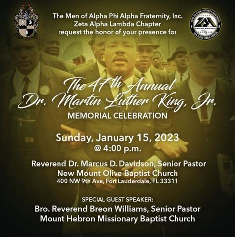 47th Annual Dr. Martin Luther King, Jr Memorial Celebration – The ...