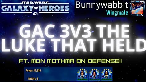 Swgoh GAC 3v3 Versing Mon Mothma On Defense Ton Of Defensive Holds