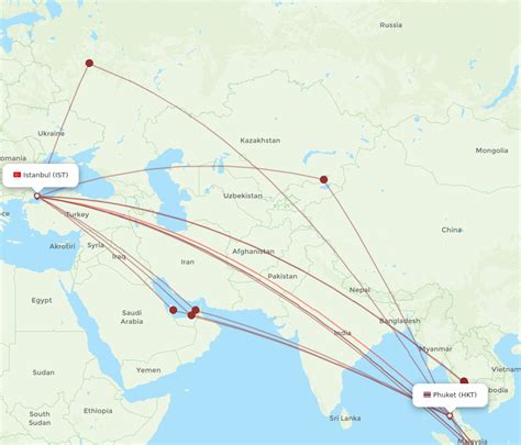 All Flight Routes From Phuket To Istanbul HKT To IST Flight Routes