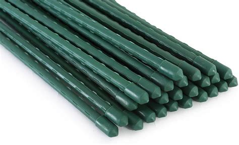 Tingyuan 25 Pack Garden Stakes 11mm X 150cm Plant Stakes Sturdy Plant