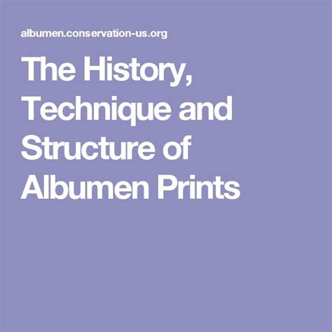 The History Technique And Structure Of Albumen Prints Prints