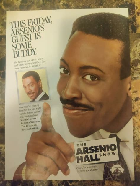 Arsenio Hall Show Ad 1989 Eddie Murphy Tv Vintage Magazine Print Ebay