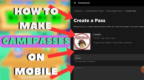 How To Make GAMEPASSES On Mobile Roblox Pls Donate YouTube