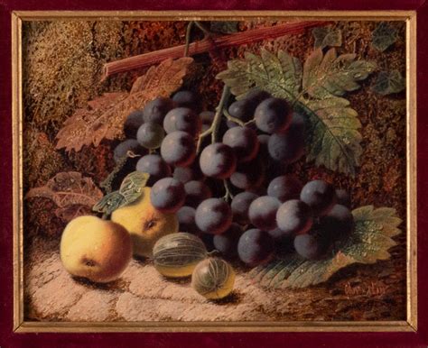 Lot Oliver Clare British 1853 1927 Still Life Of Fruit Oil On