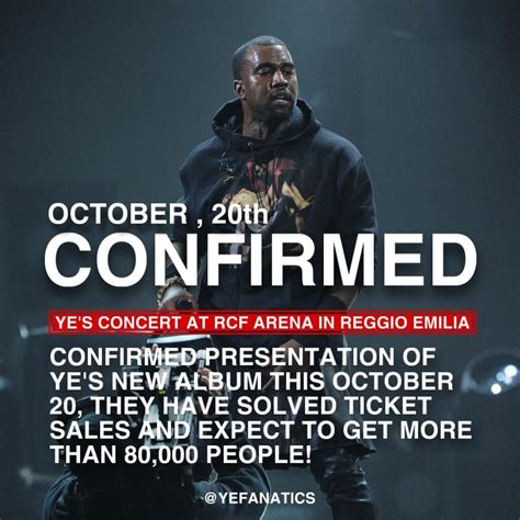 CONFIRMED PRESENTATION OF YE'S NEW ALBUM THIS OCTOBER 20, THEY HAVE ...