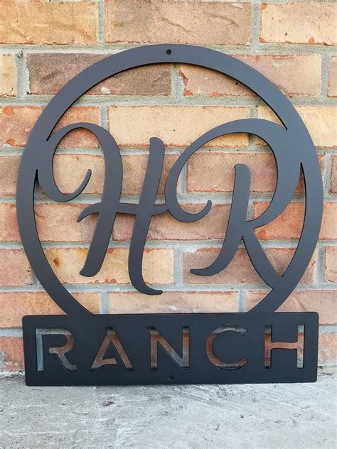 Monogram Ranch or Farm Sign -Custom Metal Sign – Maker Table