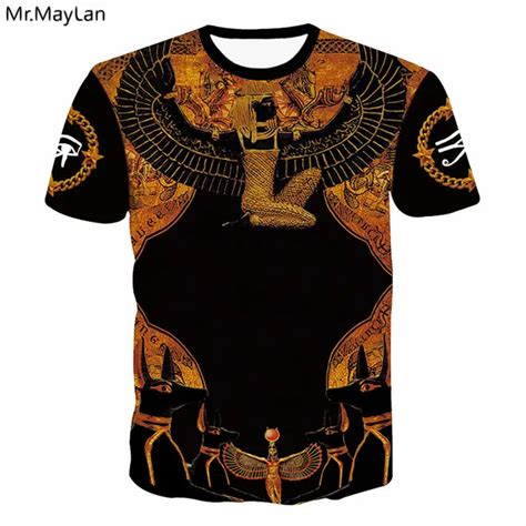 Ancient Egyptian Pharaoh Print 3D T Shirt Men Women Vintage Streetwear