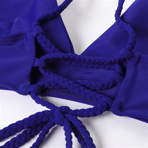 Maillot de bain femme léopard OMKAGI Bikini uni Push Up échancré